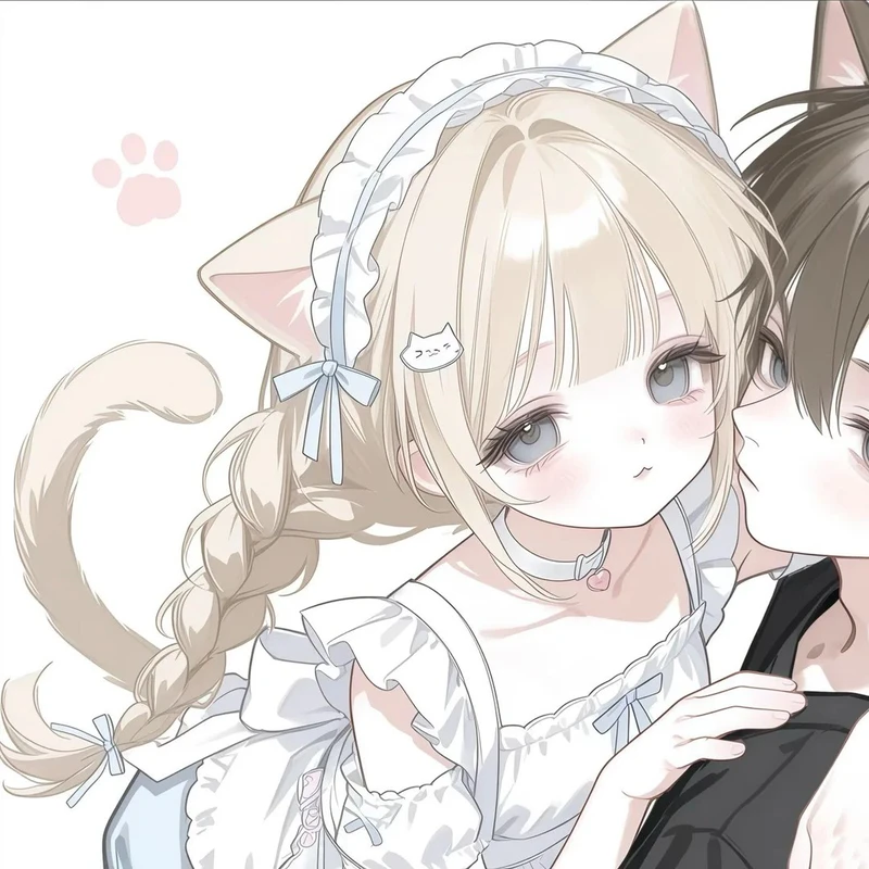 avatar đôi anime đẹp cute cho Facebook