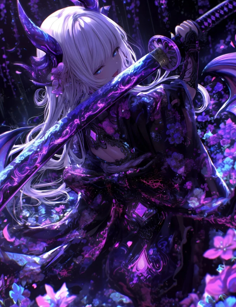hình ảnh anime nữ ngầu nghệ thuật