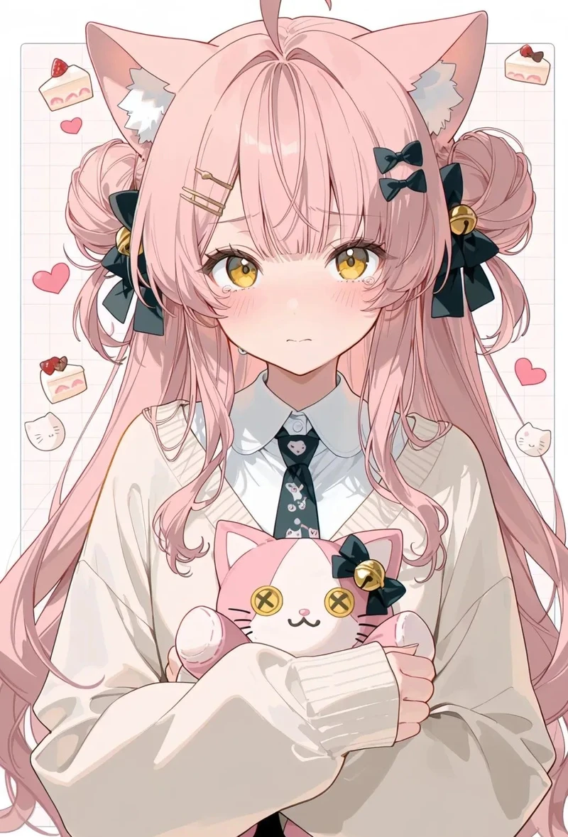 hình nền anime nữ cute 4K sống động