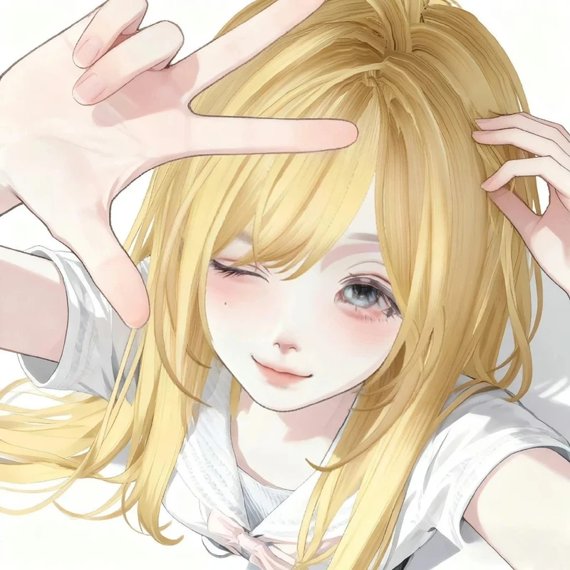 hình nền anime tóc vàng nữ đẹp