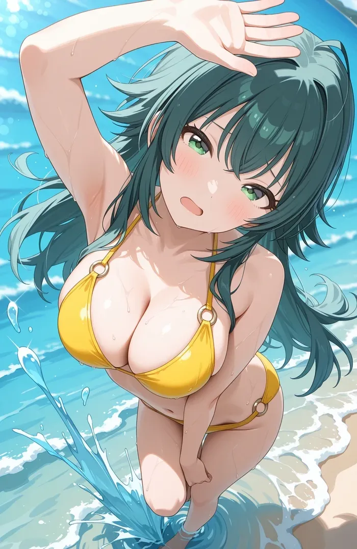 Gái anime mặc bikini xinh đẹp cuốn hút
