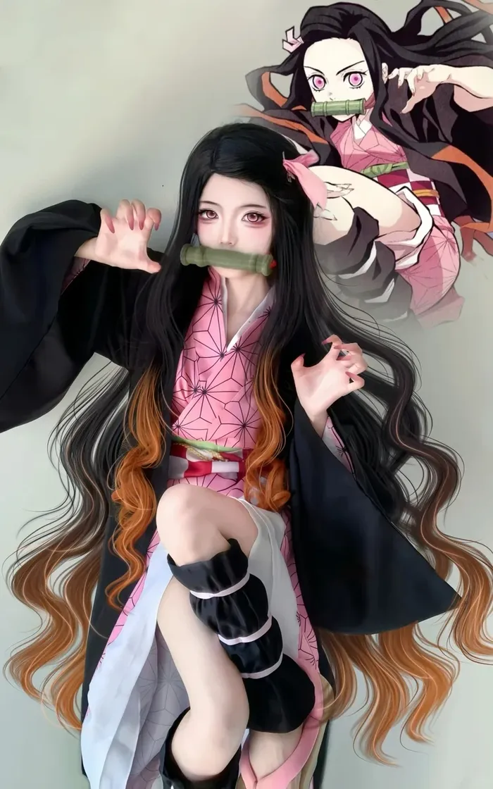 Nezuko cosplay đáng yêu tinh nghịch