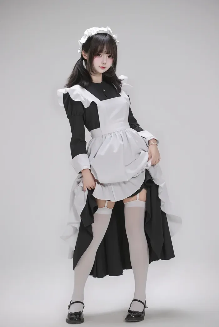 Hình cosplay hầu gái xinh xắn dịu dàng