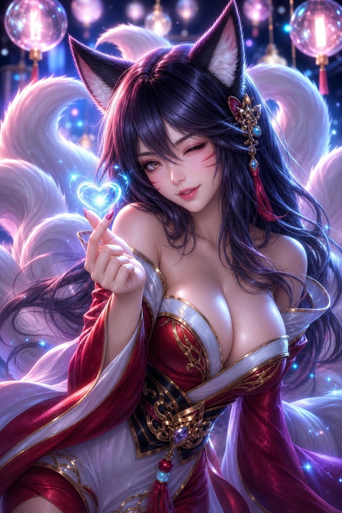 Ahri ảnh hentai sắc nét sống động rõ ràng