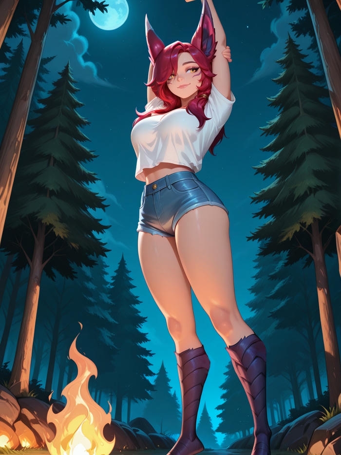 Ảnh xayah hentai gợi vẻ hoang dã quyến rũ