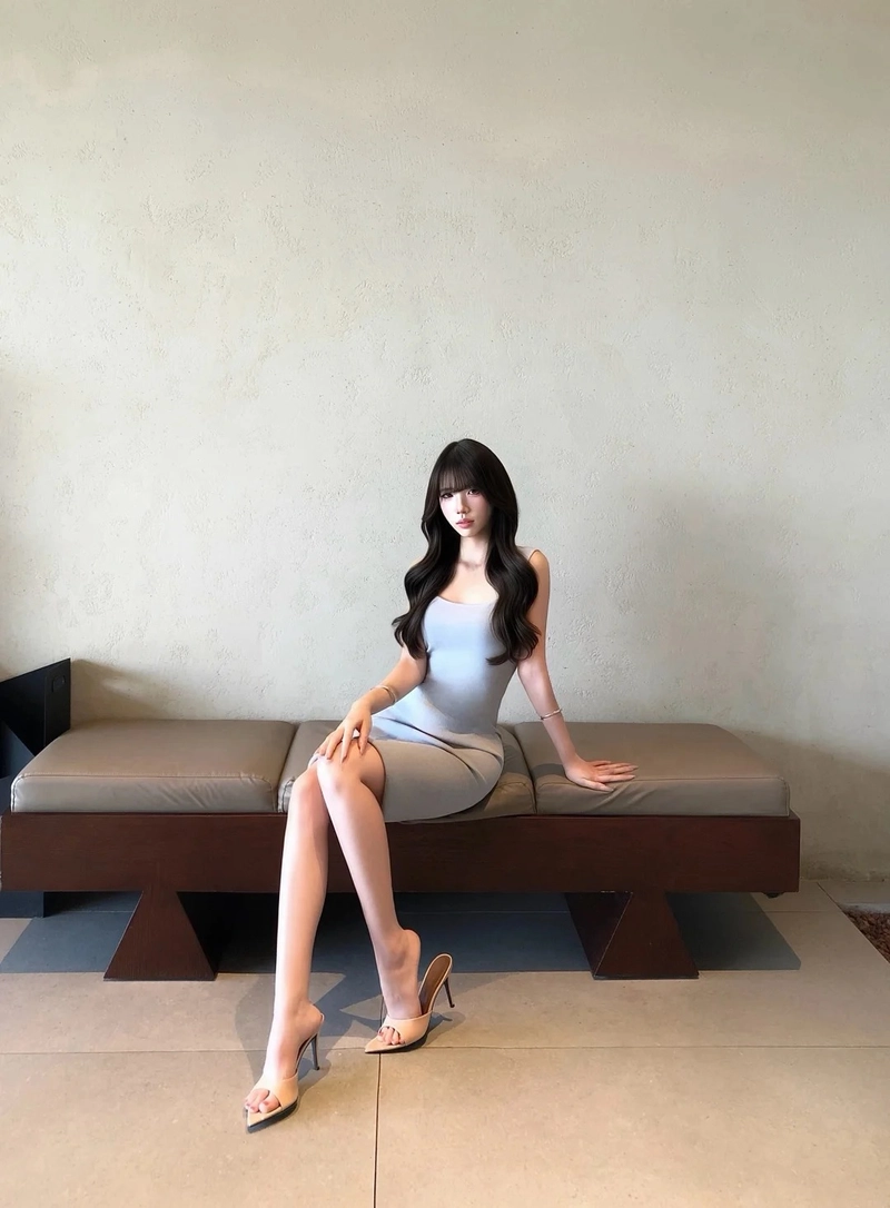Hình ảnh gái xinh mặc váy ôm body