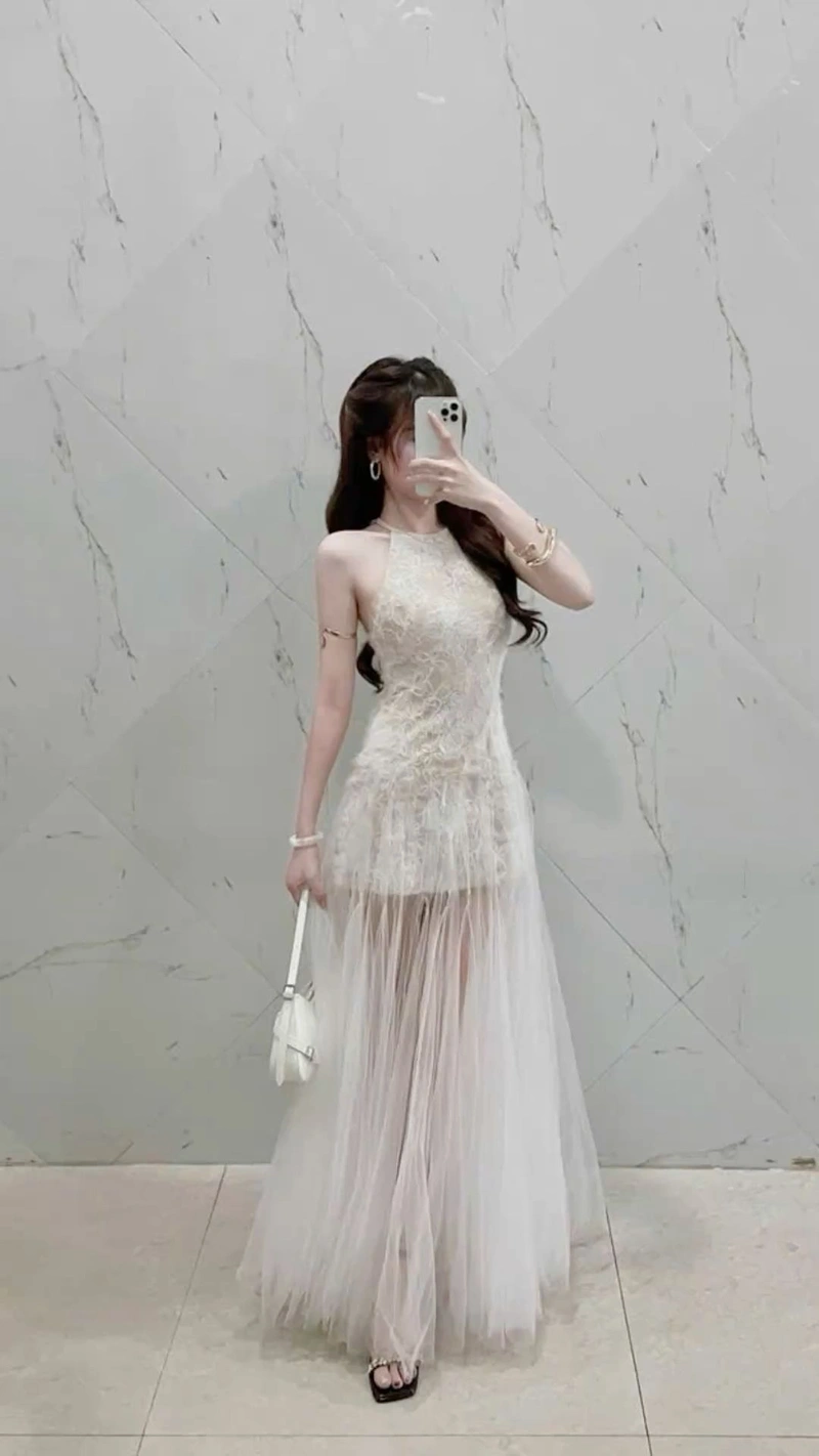 Hình ảnh sexy gái xinh váy lưới không che